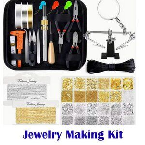 WOW!!  Complete Jewelry Making Kit!  Tools, Findings, Cord, Wire, Chain & More